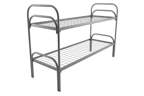 Кровать металлическая двухъярусная "Хард", 70х190 см, сетка 100х50, двойная ножка