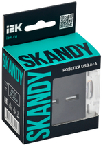 SKANDY Розетка USB A+C 3,1А SK-R14Bl черный IEK