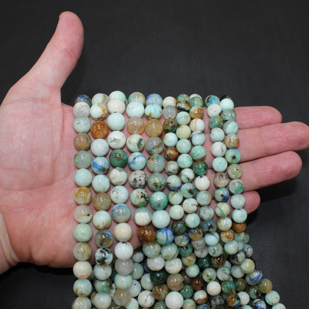 Хризоколла Азурит бусины 8мм 10мм