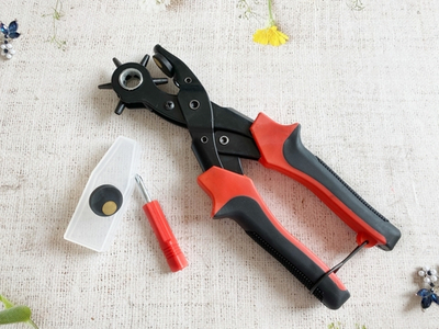 Щипцы-пробойник/дырокол, со сменной шайбой, с отвёрткой, 24,5×10 см