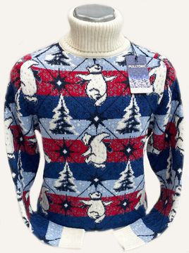 Pulltonic из шерсти и кашемира "Мишка Дэнс" 50-56 размеры.