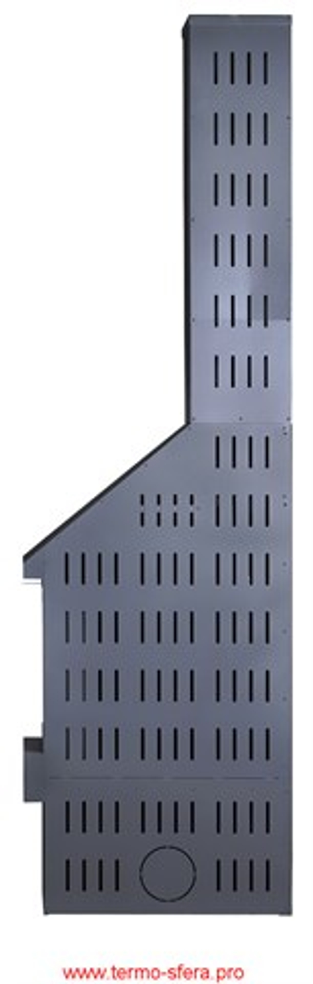 Камин ПРАГА УГЛОВОЙ правый черный, шамот черный