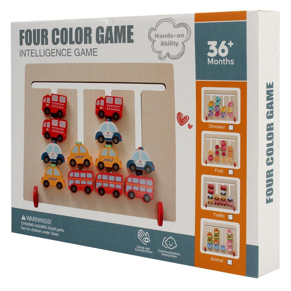 Развивающая игрушка деревянная Лабиринт траснпорт, коробка C-41888