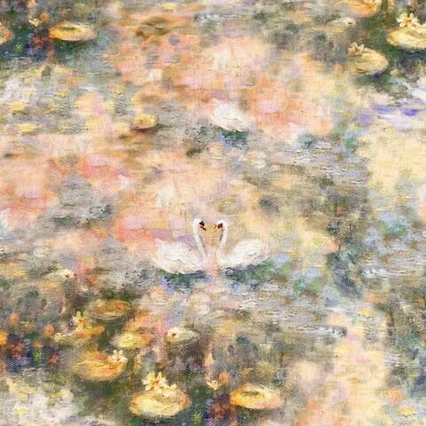 ЛЕБЕДИНЫЙ ПРУД, ИМПРЕССИОНИЗМ - 100% хлопок