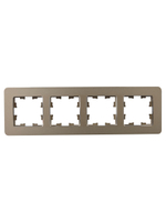 BRITE Рамка 4-местная РУ-4-1-Бр металл латунь RE IEK