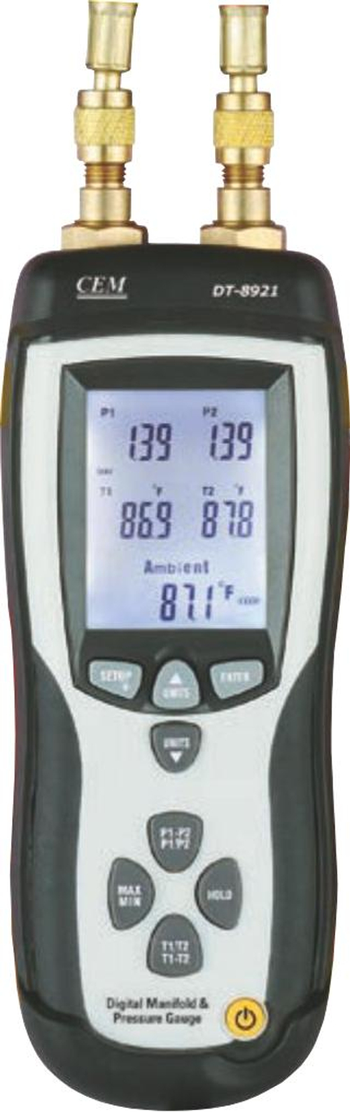 Манометр дифференциальный двухканальный - термометр СЕМ DT-8921