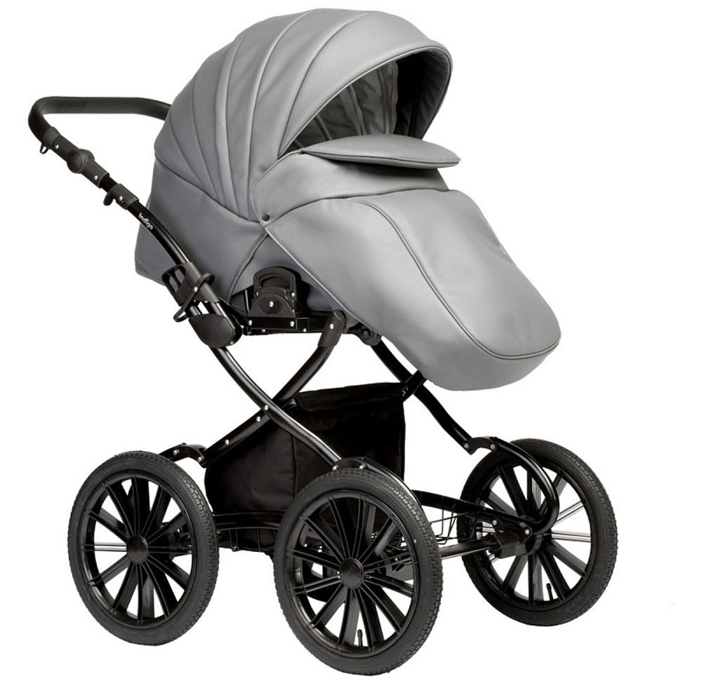 Детская коляска Indigo Special Plus 2 в 1 Is09 т.серая кожа