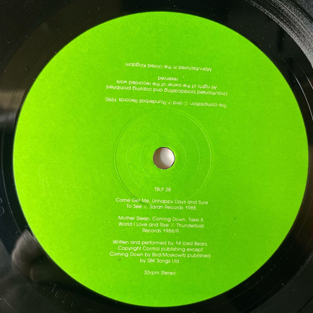 Винтажная виниловая пластинка LP 14 Iced Bears Precision (Singles 1986 - 1989) (UK 1990)