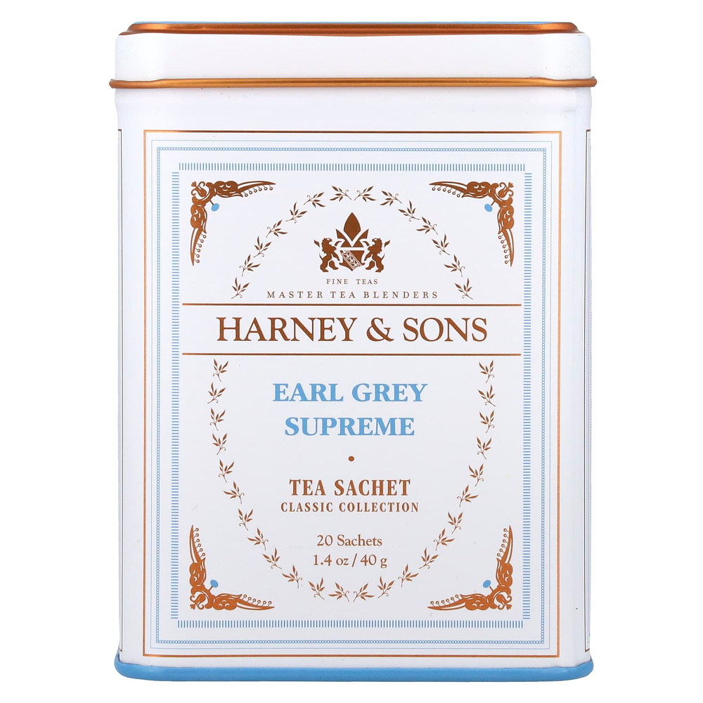 Harney & Sons, Classic Collection, Earl Grey Supreme, 20 пакетиков, 40 г (1,4 унции)