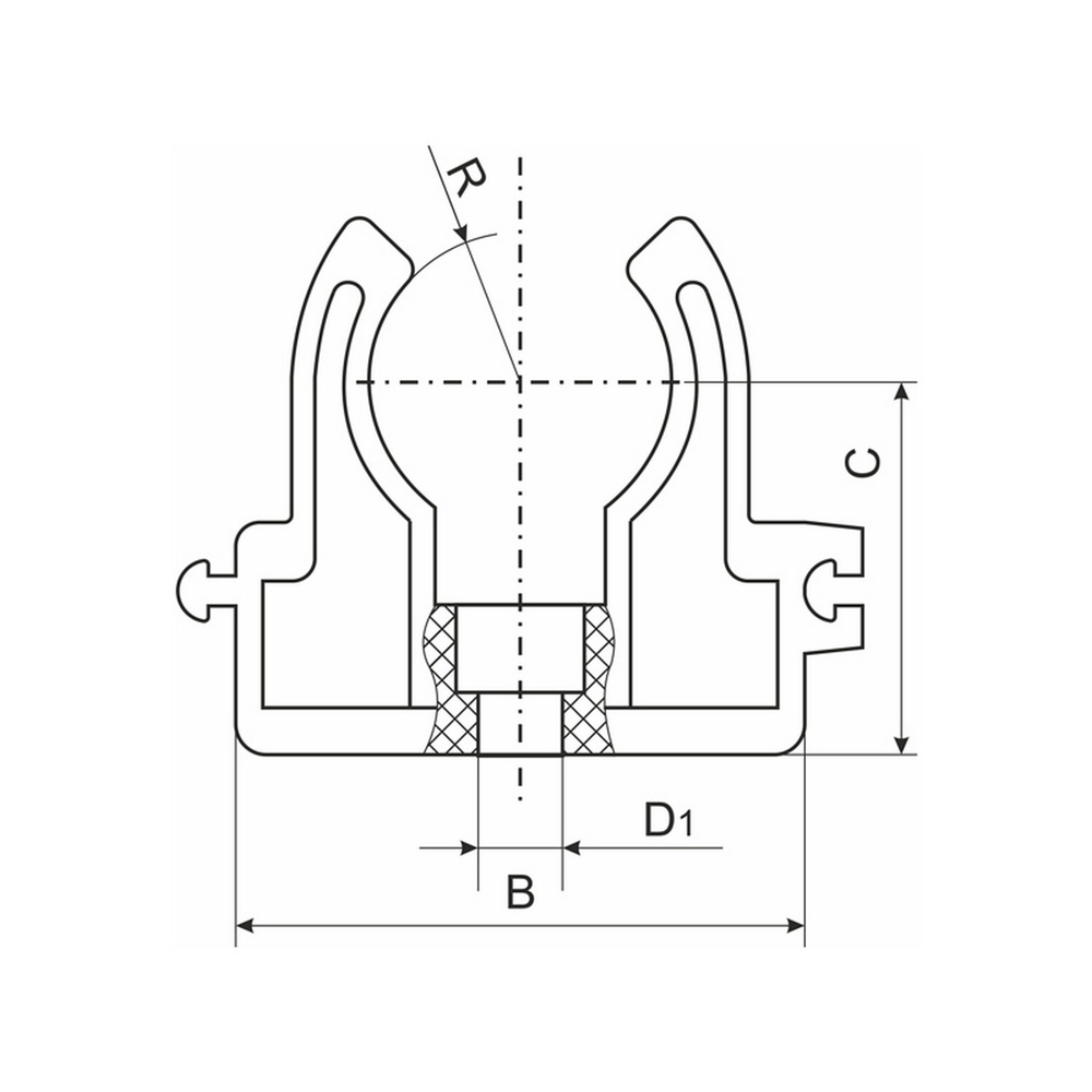 Фиксатор для трубы 32 PP-R EVER® plast  СЕРЫЙ (Россия)