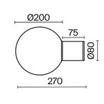 Настенный светильник (бра) Outdoor O598WL-01B1