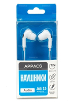 Наушники APPACS (рус.) APE03, jack3.5, провод 1,2м