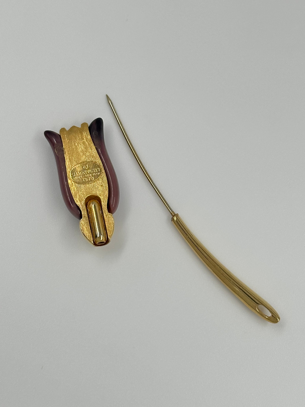 Брошь булавка Тюльпан Givenchy 1978 год