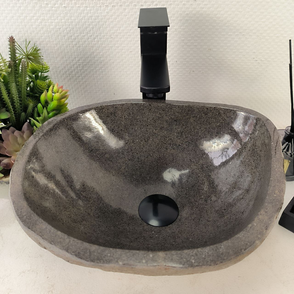 Раковина из речного камня RS-65077 36*32*15 0855