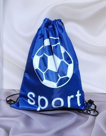 Мешок- рюкзак полиэстр Футбол, васильковый