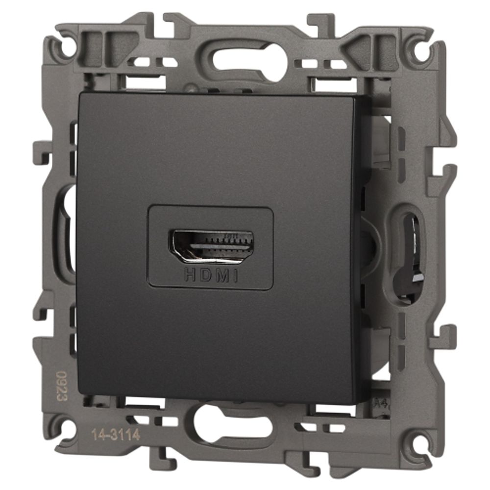 14-3114-05 ЭРА Розетка HDMI, IP20, Эра Elegance, антрацит | Elegance Антрацит
