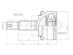 ШРУС внешний UNIO CVJ-20021