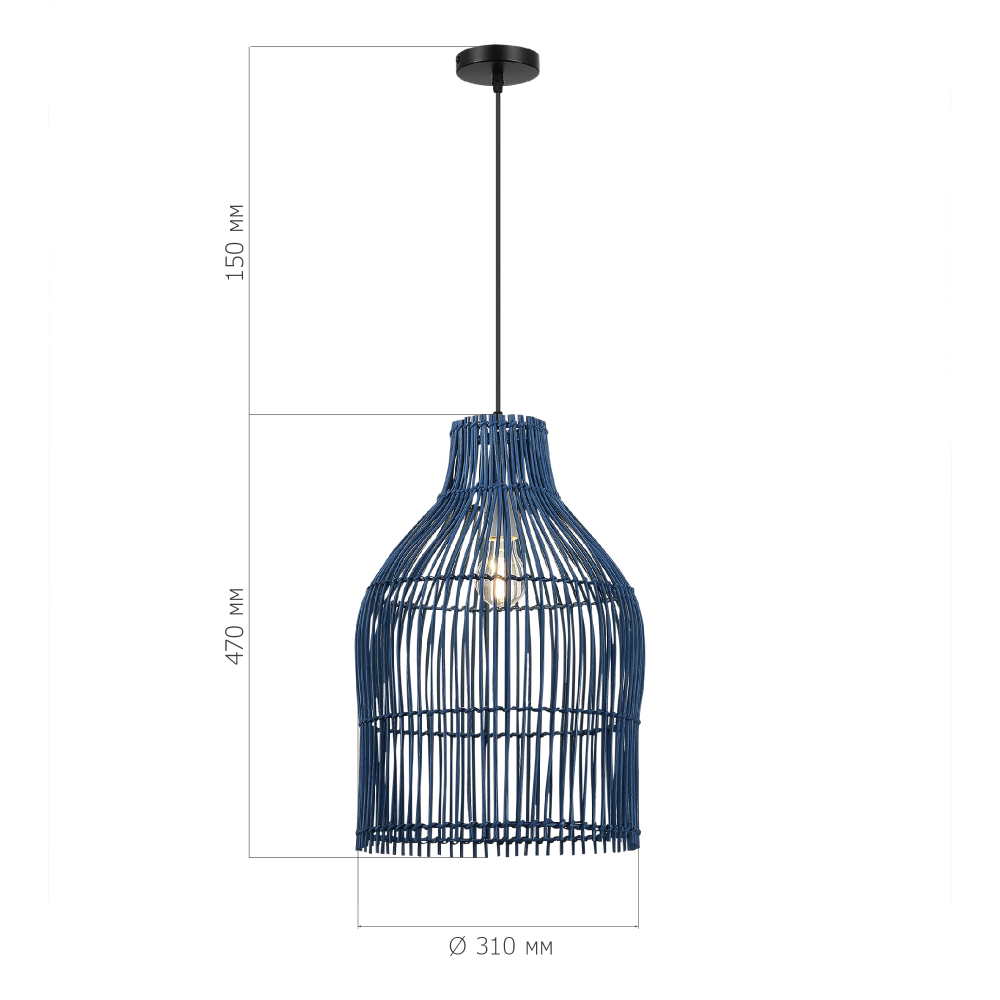 Светильник подвесной CESTA E27 1х40W