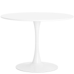 Стол LA ALTA TULIP D90 белый, каркас белый