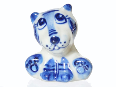 Фигурка Тигр гжель 3,8см 2957