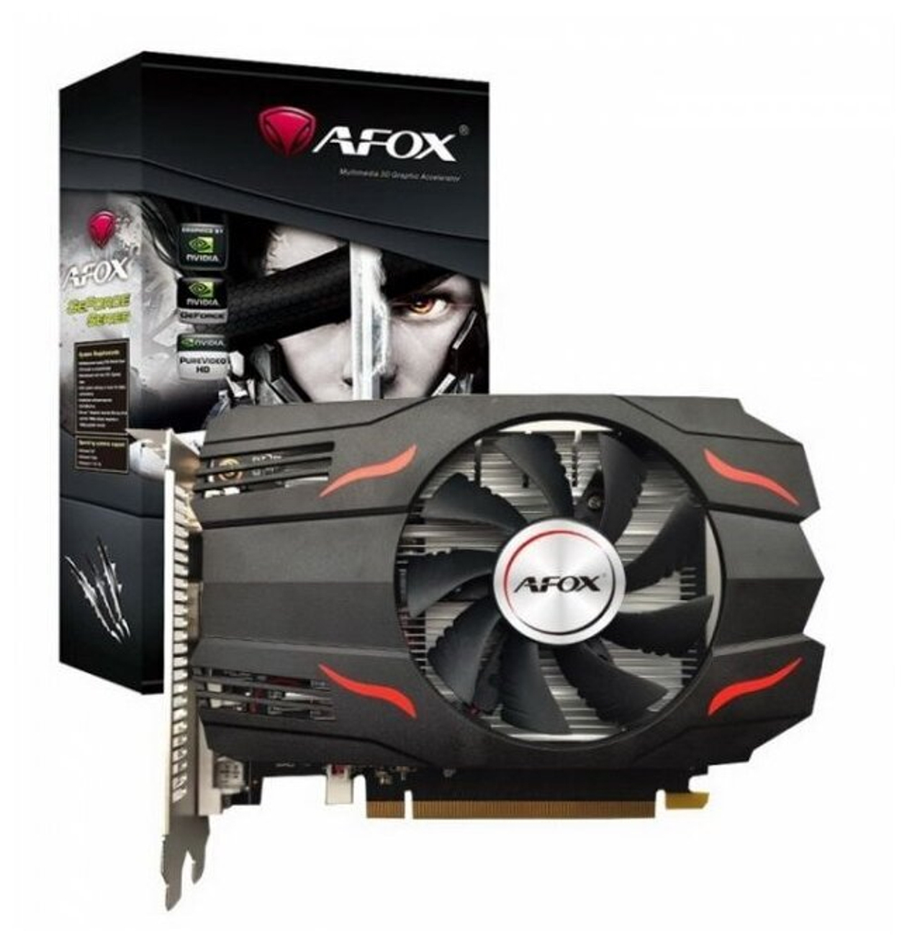 Видеокарта AFOX NVIDIA GeForce GTX1650, 4Гб GDDR6, 128 бит, Retail, PCIe3.0, 2xFAN, 2-SLOT, 75Вт, HDMI, DVI, DP (AF1650-4096D6H1)