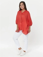 Блузка оверсайз полупрозрачная