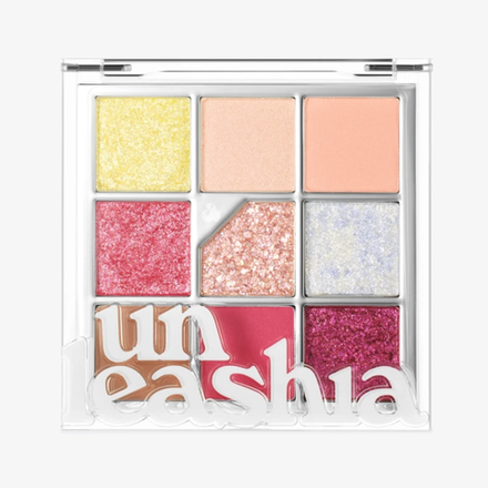 UNLEASHIA Палетка теней для век Glitterpedia Eye Palette NO.7 All of Peach Ade