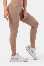 Леггинсы ORGANIC COTTON RIBBED HIGH-WAIST LEGGINGS 405 Бежевые