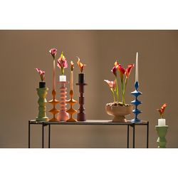 Подсвечник Vivlend, 36 см, розовый