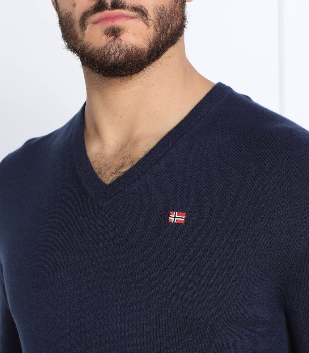 Хлопковый свитер Napapijri - темно-синий(NP0A4GJQ)