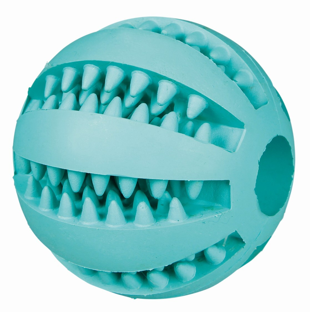 Игрушка для собаки "Мяч для бейсбола" Denta Fun, ф 5 см, резина, зелёный, Trixie