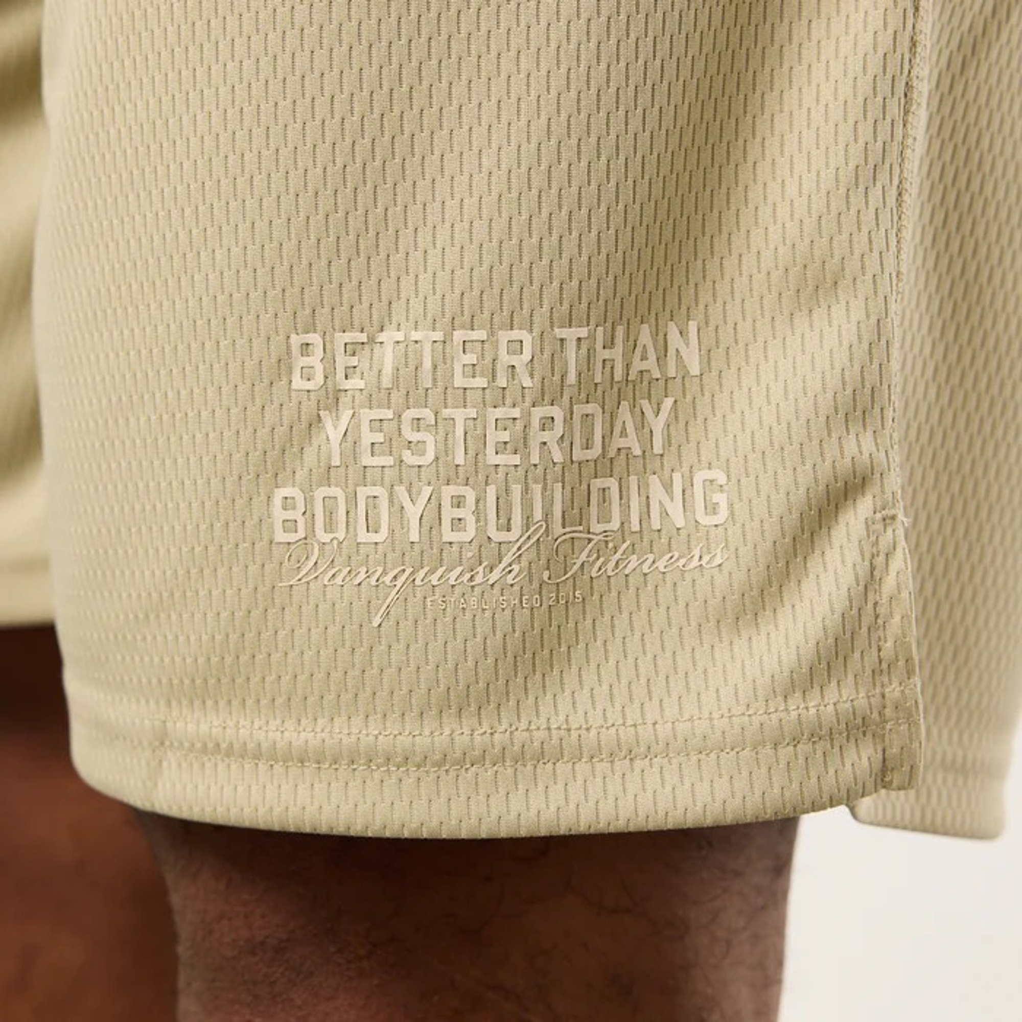 Шорты VANQUISH Bodybuilding Mesh Shorts Vintage Khaki