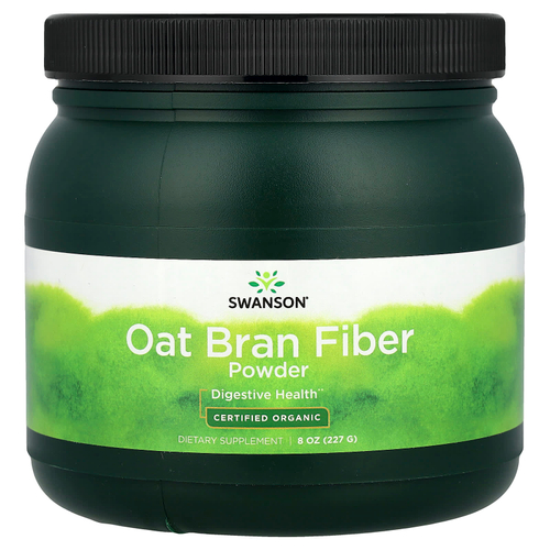 Swanson, Сертифицированный порошок клетчатки из органических овсяных отрубей, 227 г (8 унций)