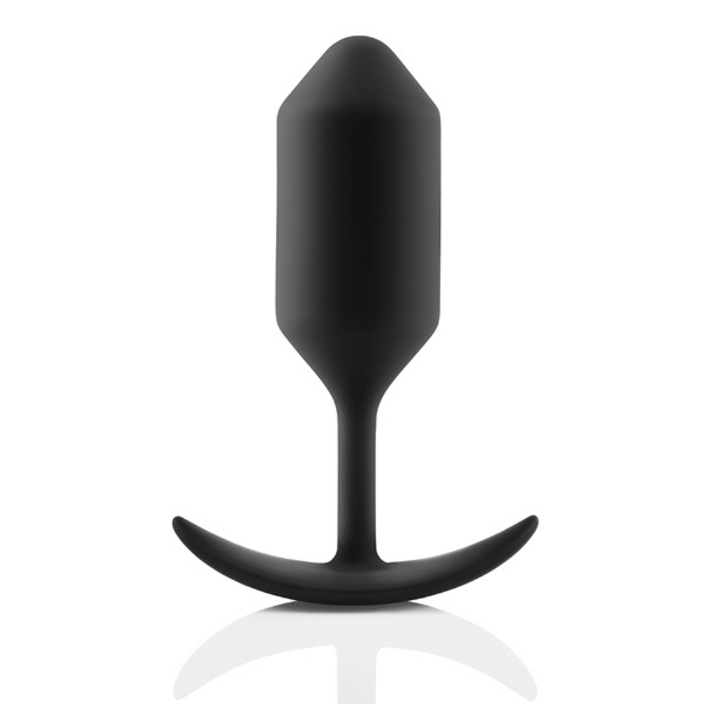 Черная анальная пробка для ношения 12,7см b-Vibe Snug Plug 3 BV-009-BLK