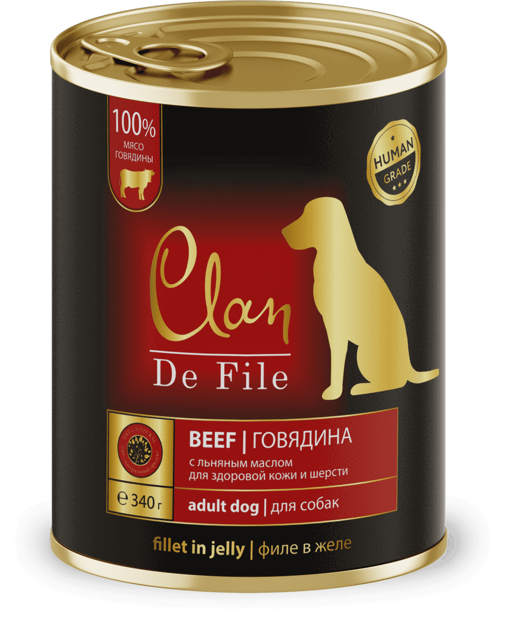Clan De File Консервы для собак (говядина)