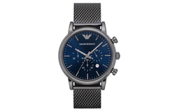 EMPORIO ARMANI Men"s Chronograph Gunmetal Stainless Steel Watch