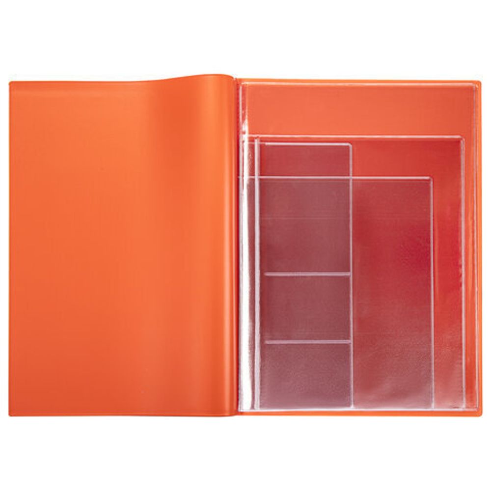 Папка для семейных документов с файлами (свидетельства, полисы, СНИЛС и т. п.) STAFF, 12 отделений, ПВХ, оранжевая, 237807