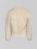 Кардиган Pam 9051 укороченный пушистый на молнии