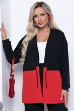Жакет "На стиле" (блэк/рэд) Б7162 LT Collection (Акция)