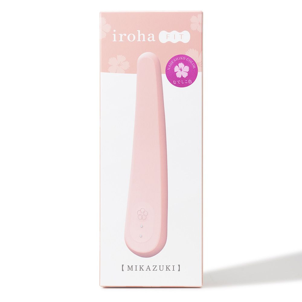 Нежно-розовый вибратор iroha Fit Mikazuki Nadeshiko - 17,7 см.