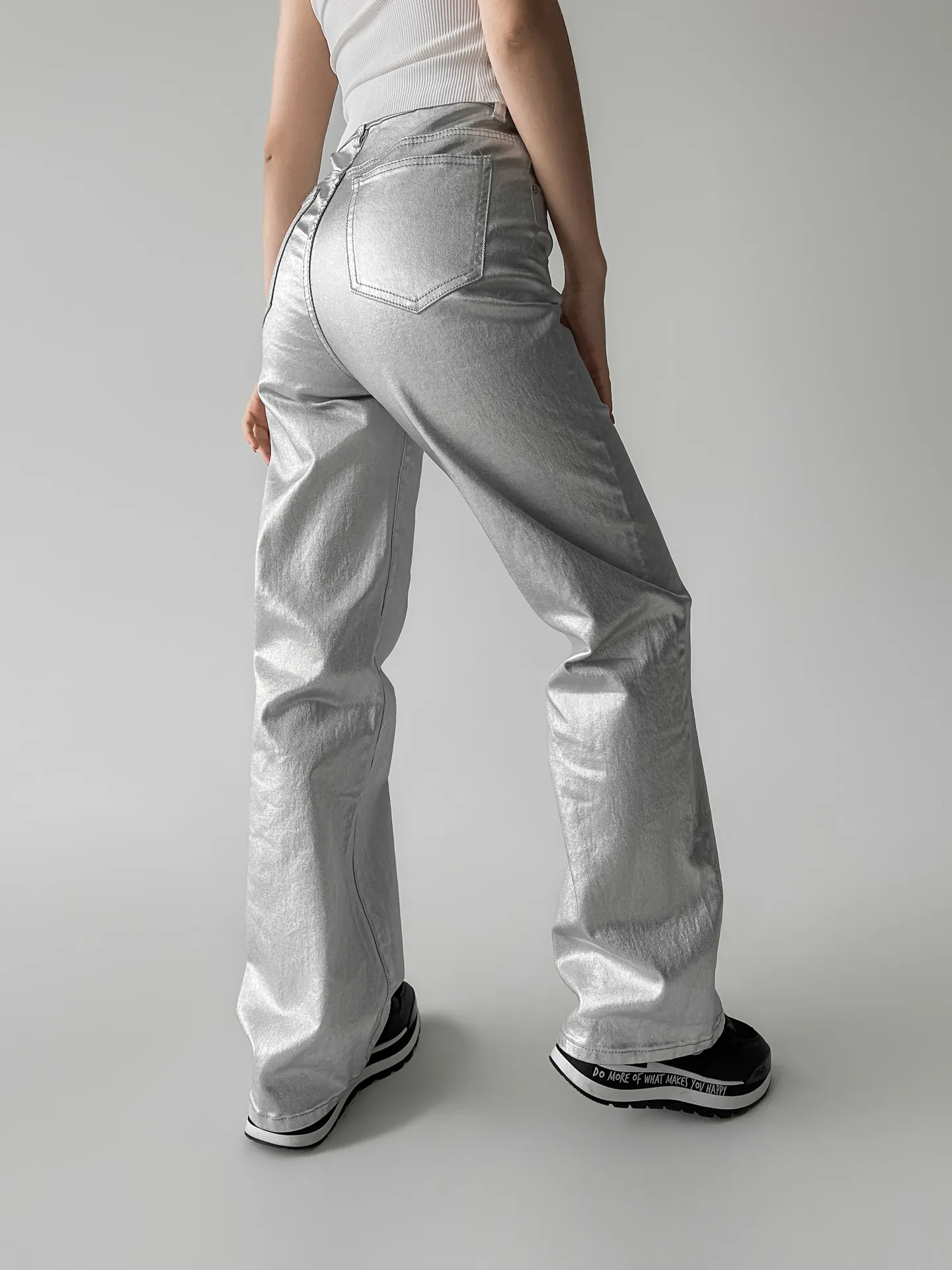 Штаны Fashion Jeans 692 широкие однотонные с напылением