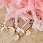 Искусственная розовая елка «Pink Charm» (ветки из пампасной травы) 240 см / 2,4 м