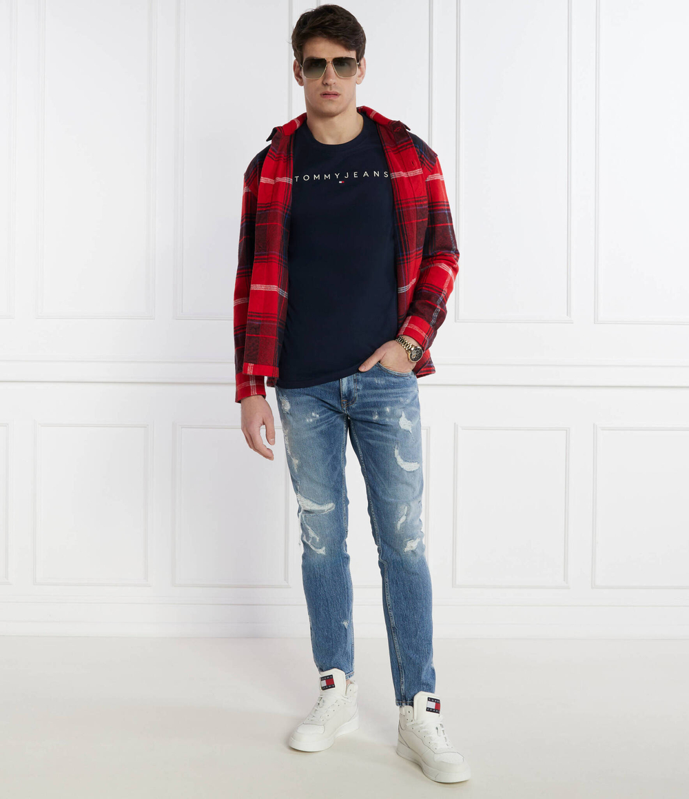 Футболка LINEAR LOGO TEE EXT Tommy Jeans - темно-синий(DM0DM17993)