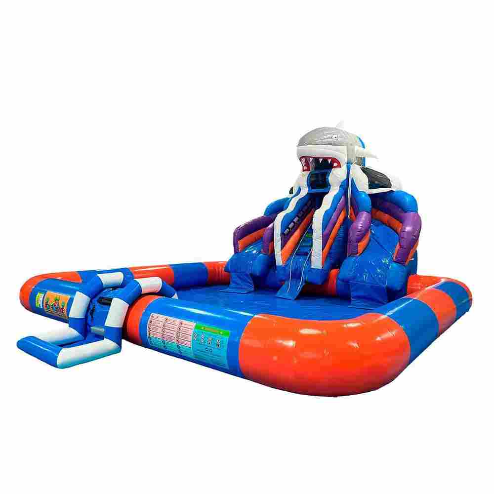 Надувной наземный аквапарк «Акула», 8*7*4,5 м