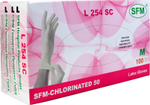 Перчатки смотровые нестерильные латексные неопудренные L 254 SC SFM 50 пар