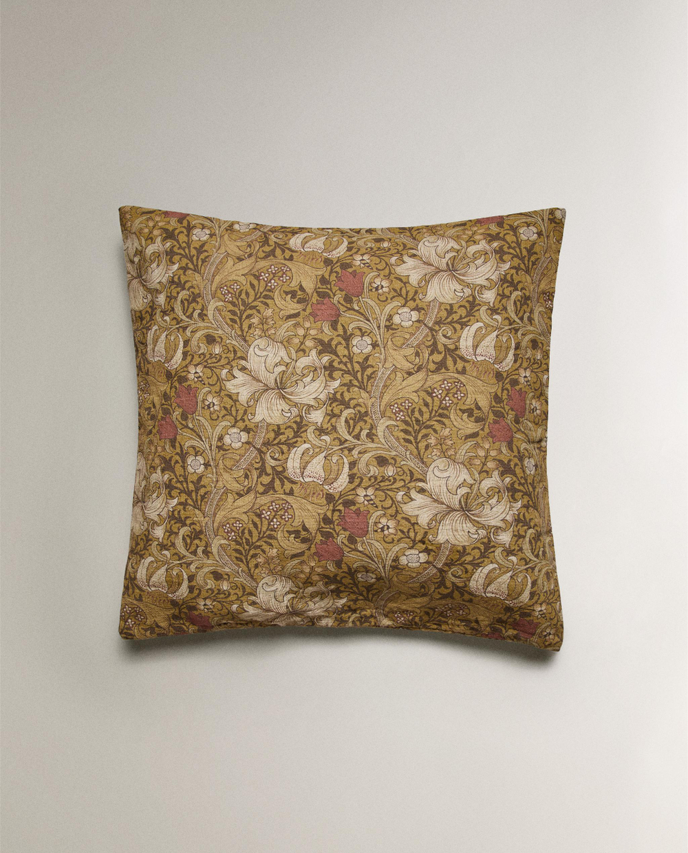 Zara Home наволочка декоративная из льна, горчичный, 45x45 см