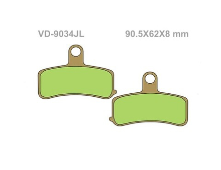 Колодки тормозные Vesrah VD-9034JL (FDB2250)