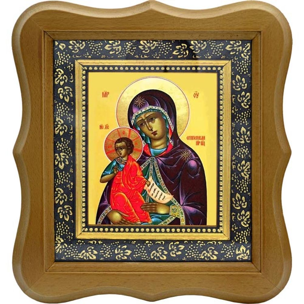 Египетская икона Божьей Матери на холсте.