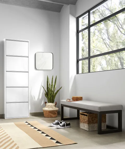 Шкаф для обуви Rox 5 полок белый