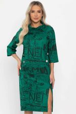 Платье трикотажное Конфетти (зеленое) П14295-18М LT Collection